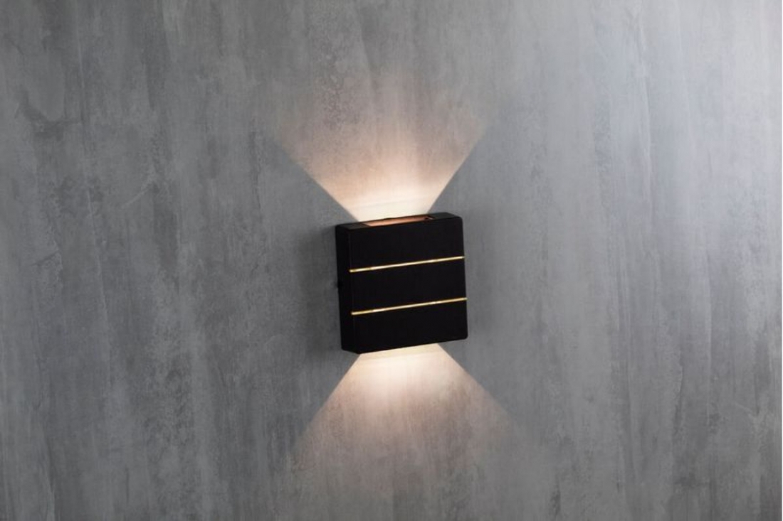 Arandela Blumenau Aletada 6 watts IP65 3000K Preto 120x120mm 23633001