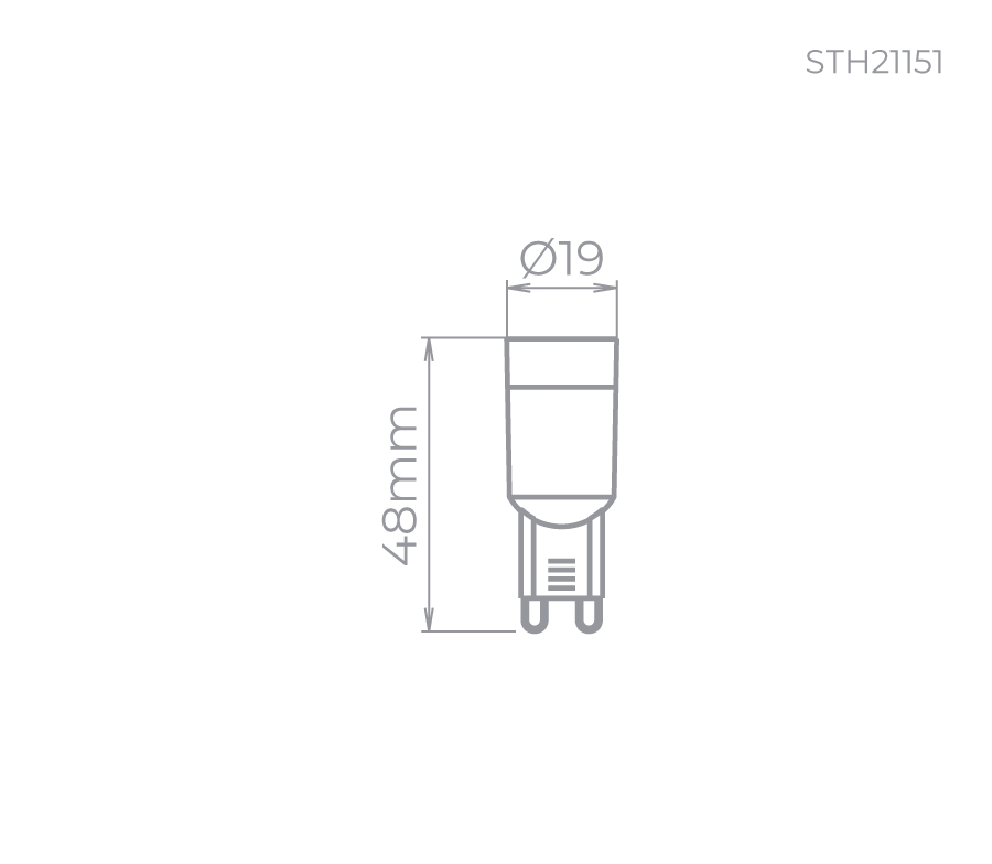 Lâmpada Stella Halopin G9 2 Watts Dimerizável 220V 2700K STL21152/27