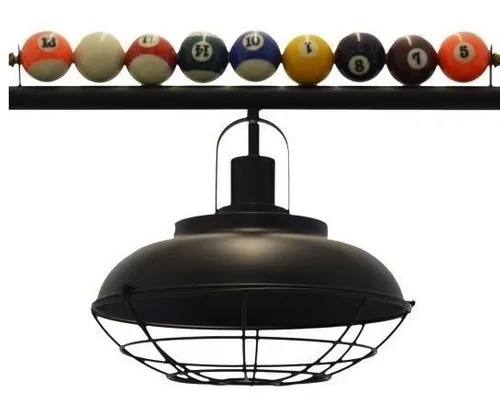 Pendente LUZ DE CASA Bilhar e Sinuca 3L E27 1200mm Preto