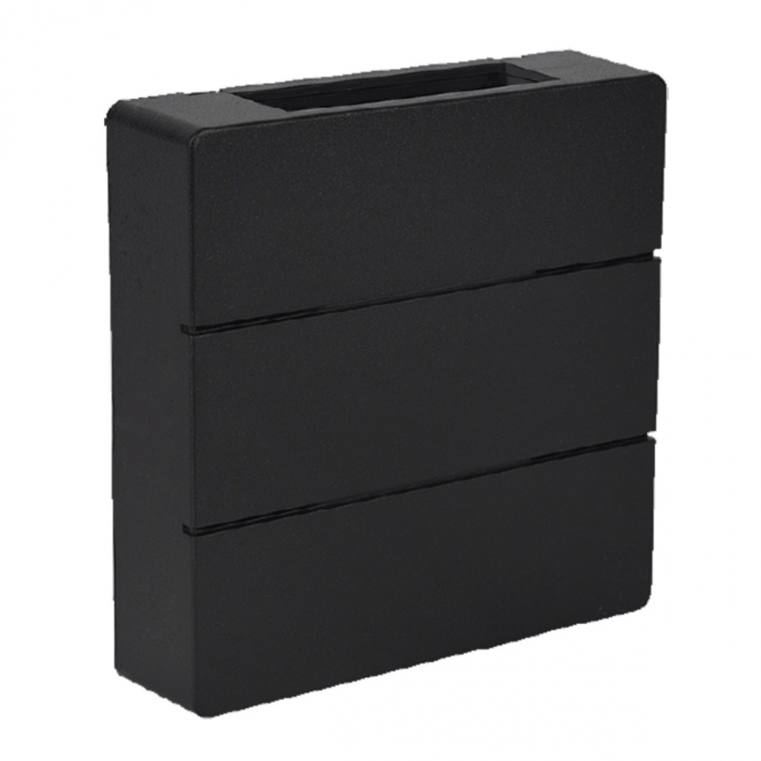 Arandela Blumenau Aletada 6 watts IP65 3000K Preto 120x120mm 23633001