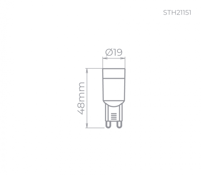 Lâmpada Stella Halopin G9 2 Watts Dimerizável 220V 2700K STL21152/27