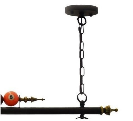 Pendente LUZ DE CASA Bilhar e Sinuca 2L E27 730mm Preto