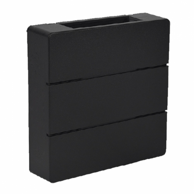 Arandela Blumenau Aletada 6 watts IP65 3000K Preto 120x120mm 23633001