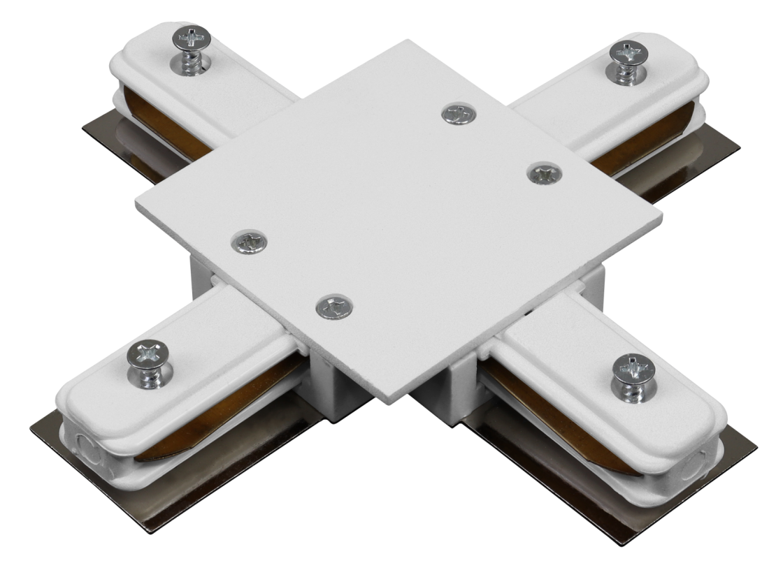 Conexão X Evoled Branco para Trilho Eletrificado de Embutir LE-3634