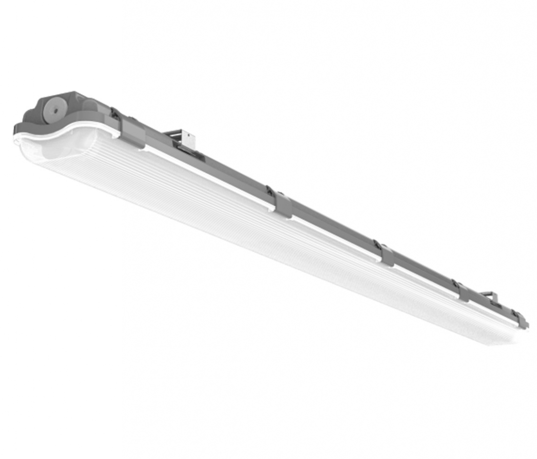 Calha Hermética Opus 2L Tubular 1200mm Policarbonato IP65 1276mm OPS 30005