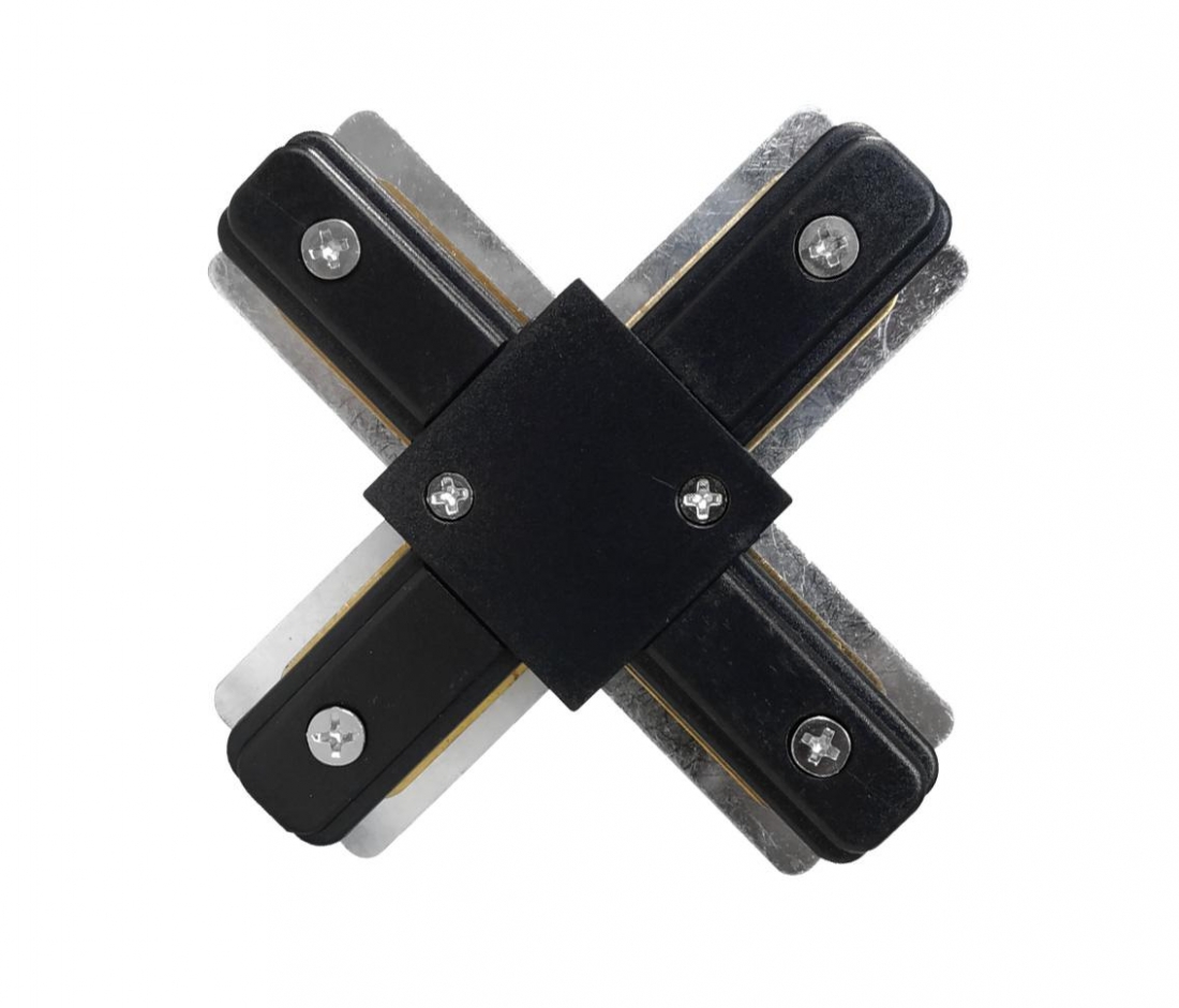 Conector X Opus Preto para Trilho Sobrepor 116x116x15mm OPS 35475