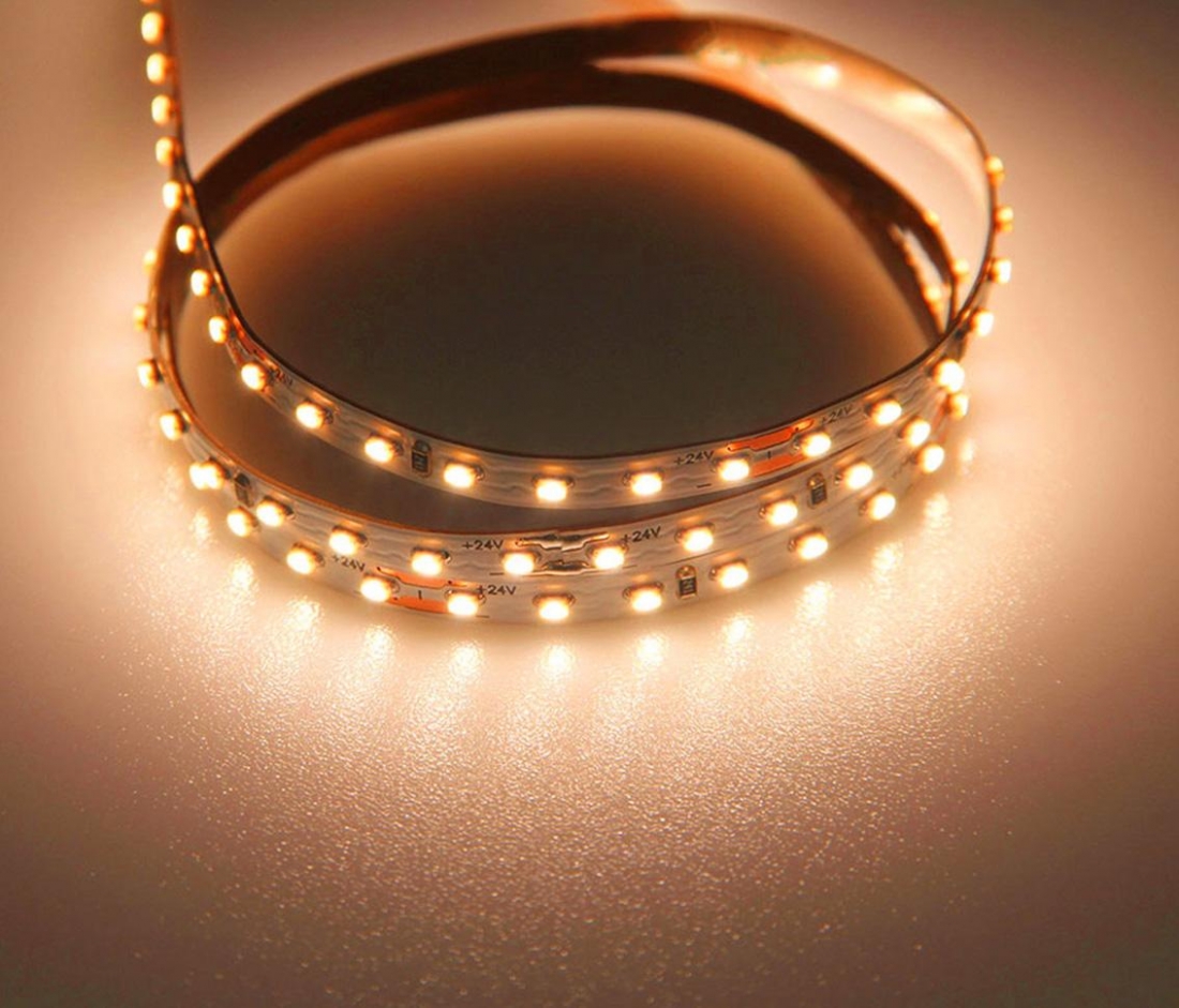 Fita de LED Opus 10 watts/m 24V 2700K 168 leds IP20 IRC90 4mm (Rolo 5 metros) OPS 37394