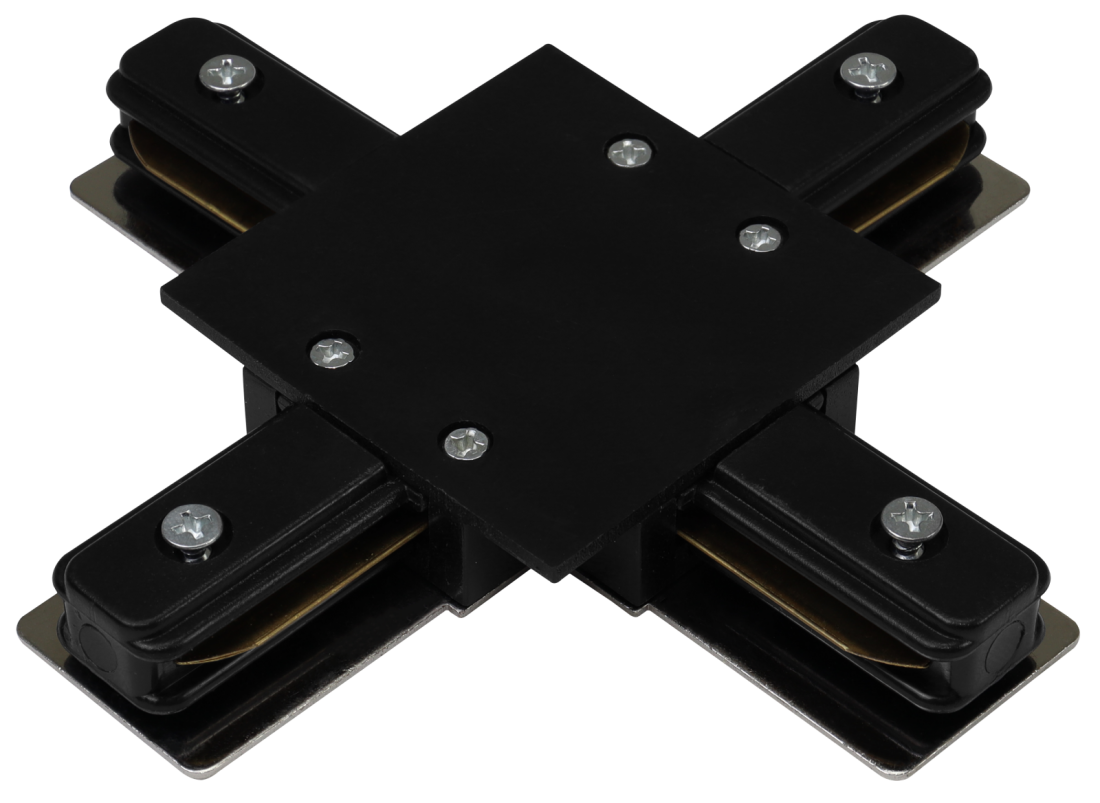 Conexão X Evoled Preto para Trilho Eletrificado de Embutir LE-3635