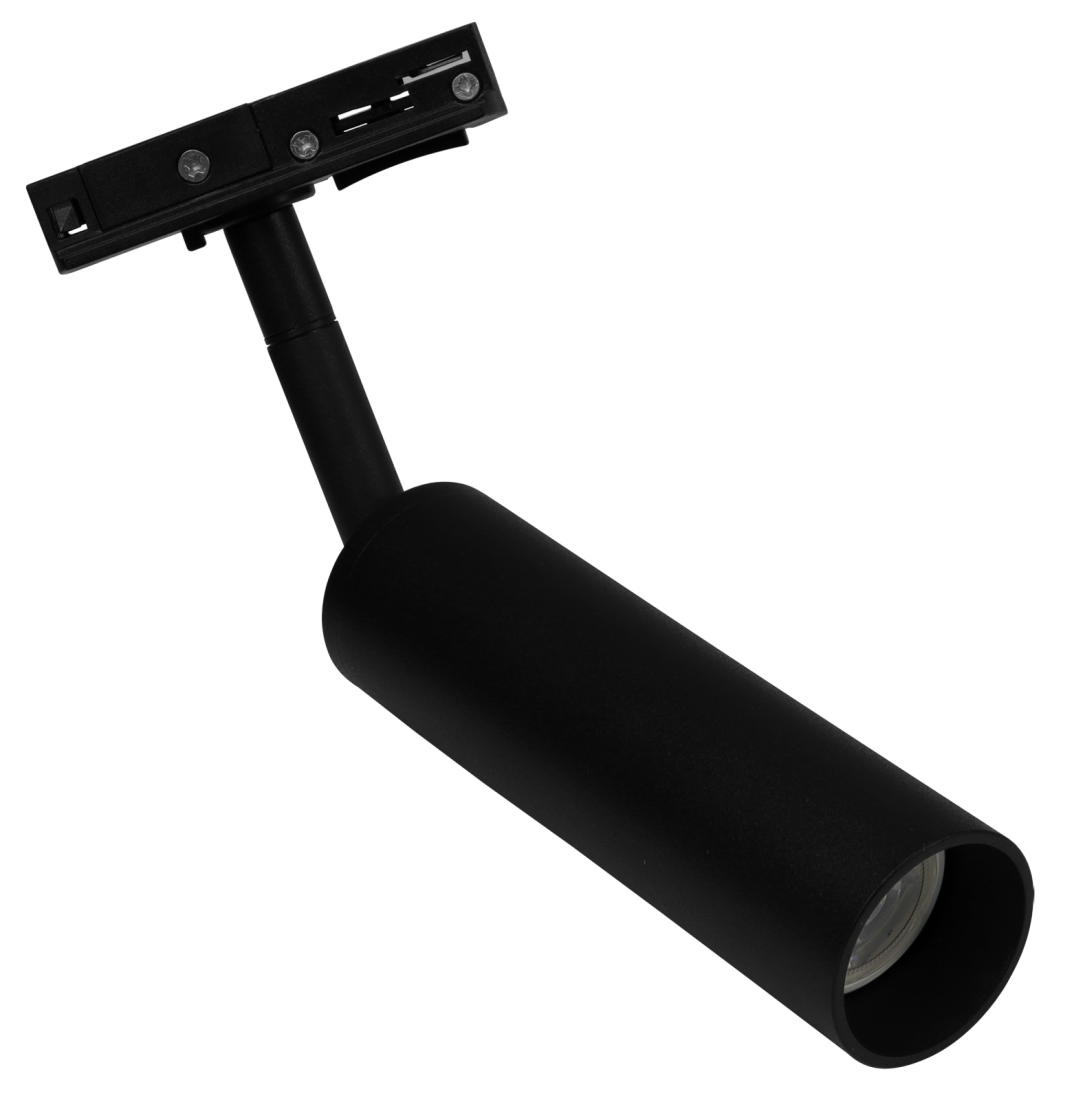 Spot para Trilho Evoled Focus Mini Dicróica Longo Preto Antiofuscante Ø40x216x81mm LE-4123