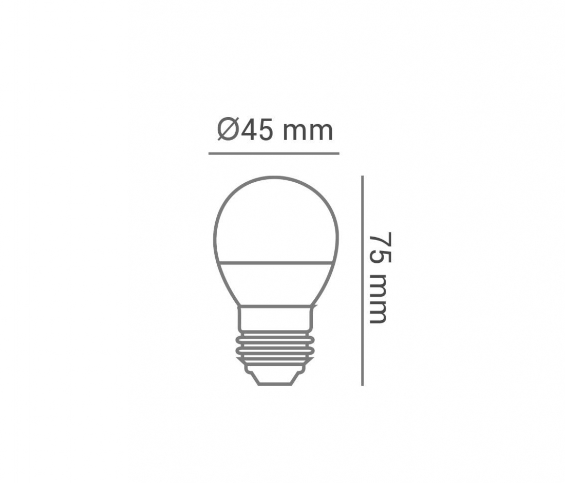 Lâmpada Opus Bolinha G45 4000K 4,8 watts Ø45x73mm OPS 36588
