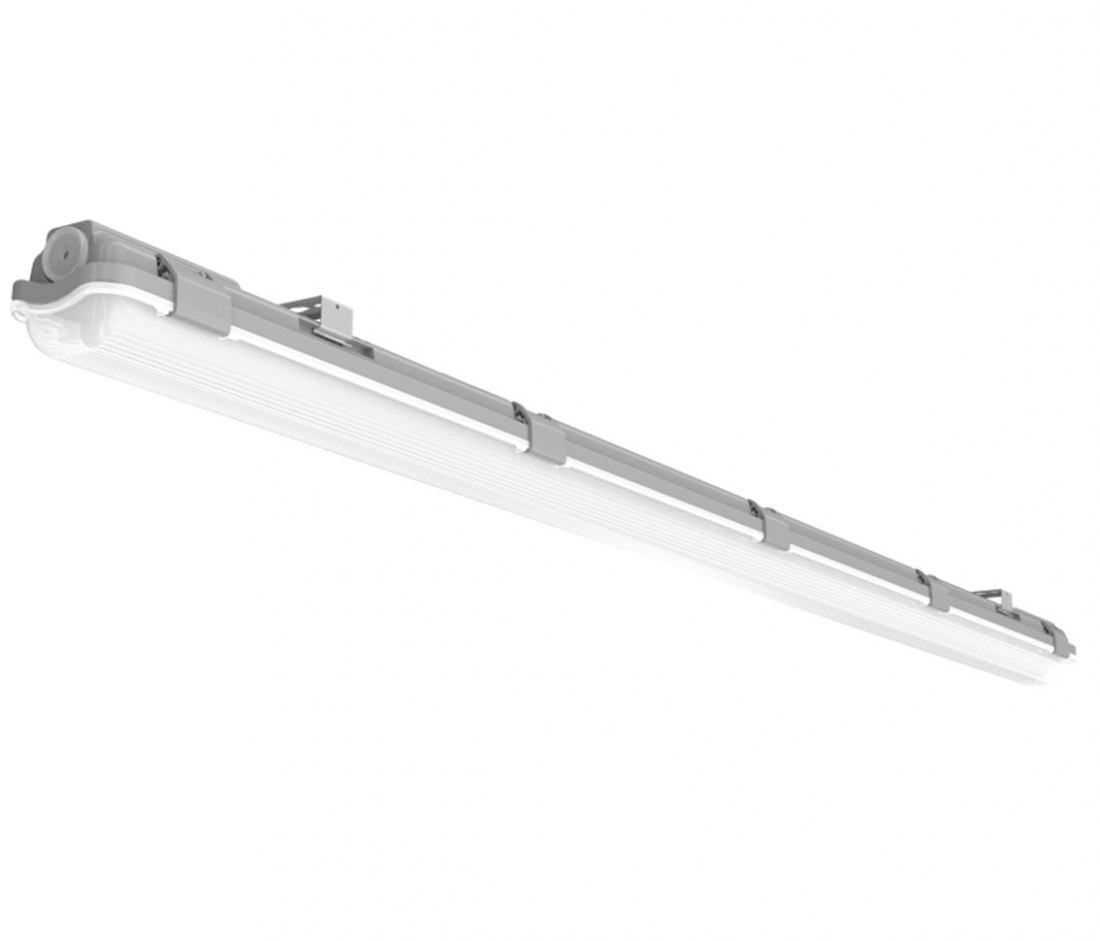 Calha Hermética Opus 2L Tubular 1200mm Policarbonato IP65 1276mm OPS 30005