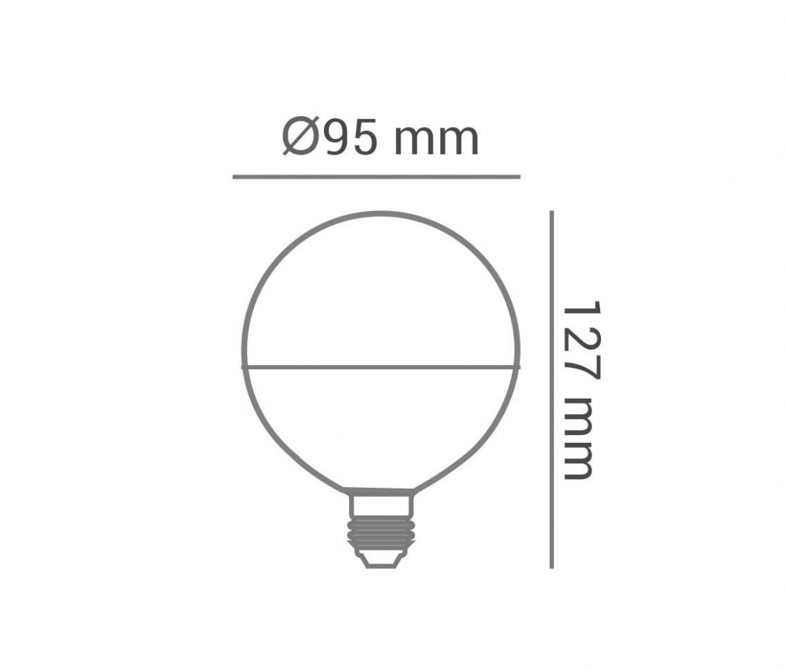 Lâmpada Opus Ballon G95 6500K 11 watts Ø95x127mm OPS 34201