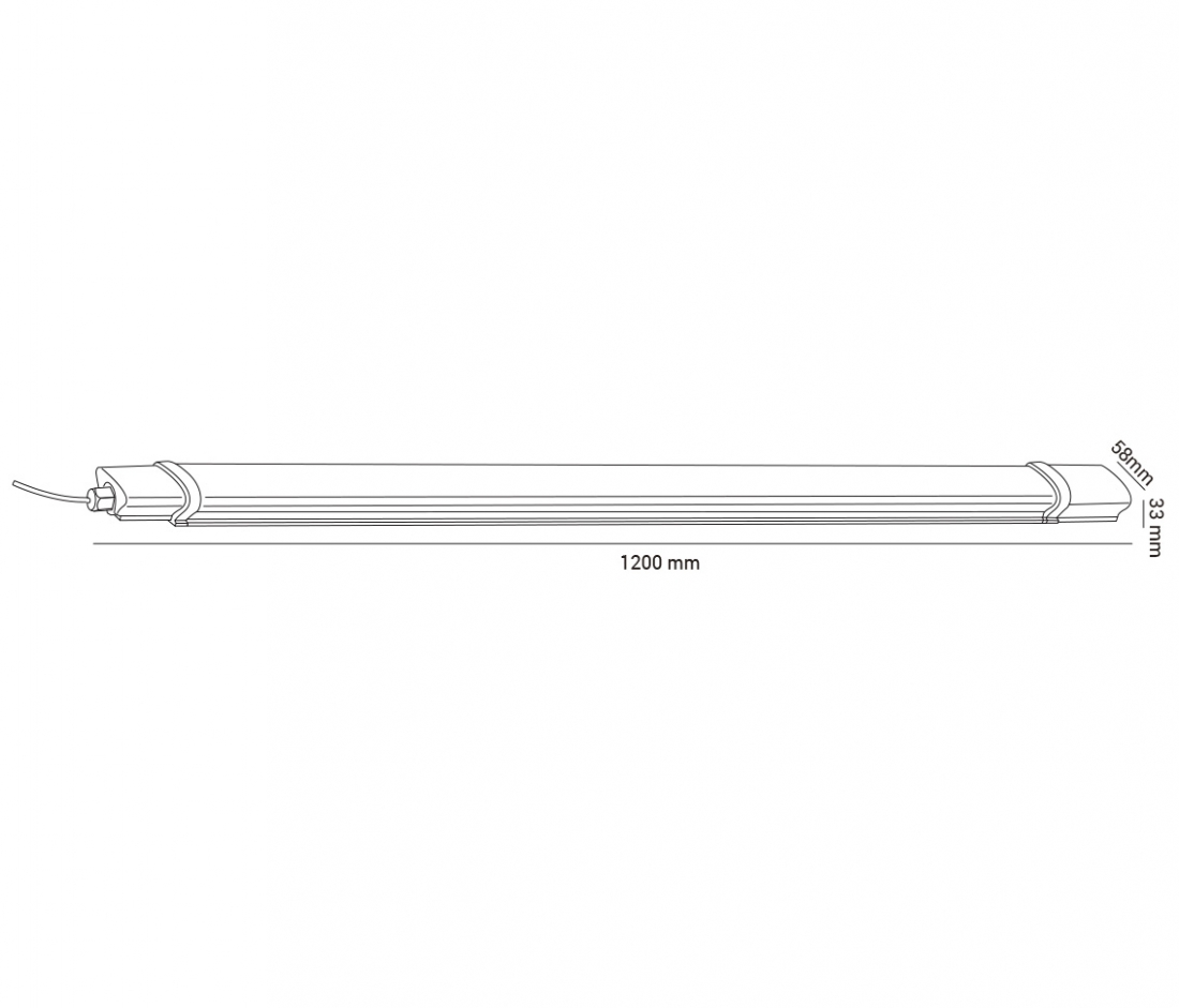 Luminária Hermética Opus 36 watts 6500K IP65 1200mm OPS 32917