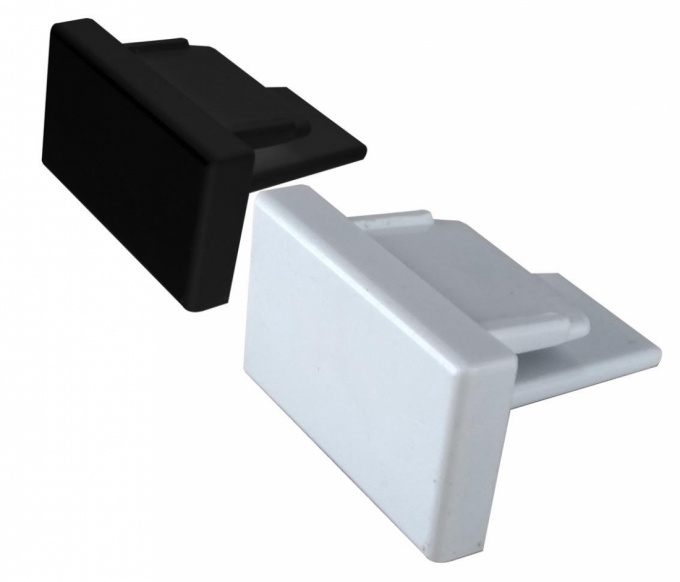Ponteira e Alimentador Opus Preto para Trilho Sobrepor 116x30x20mm OPS 35499