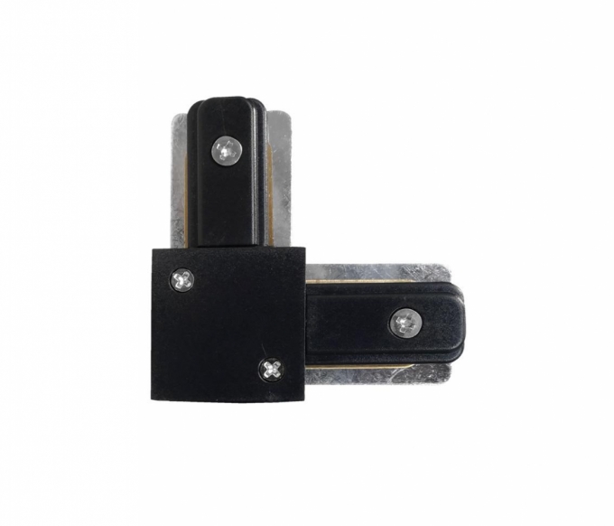 Conector L Opus Preto para Trilho Sobrepor 70x70x15mm OPS 35437