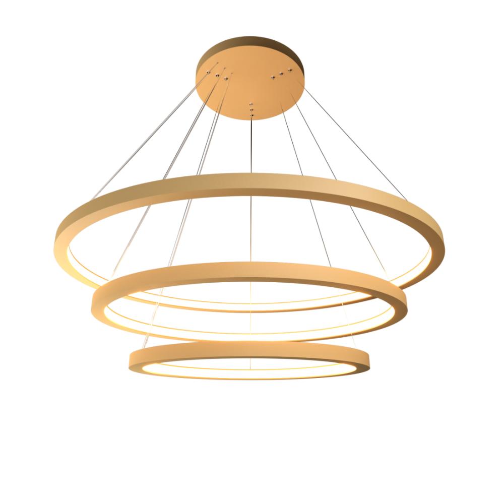 Pendente Accord Anéis Horizontais 76 Watts 2700K Ø800/700/600mm 1414