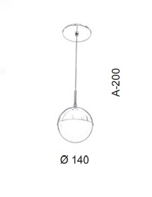 Pendente Old Artisan Esfera 1L G9 Ø140mm PD-5508 