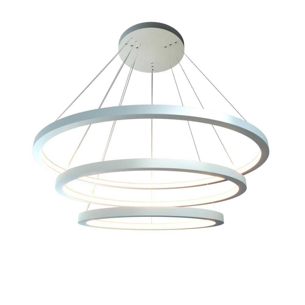 Pendente Accord Anéis Horizontais 76 Watts 2700K Ø800/700/600mm 1414