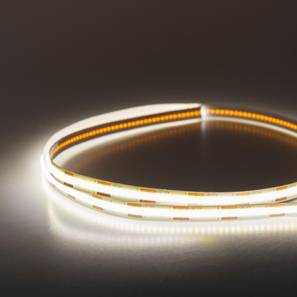 Fita de Led Nordecor 12V Cob 512 Leds/mt 12w/mt IP20 4000K 8mm (Rolo 5 metros) 7055