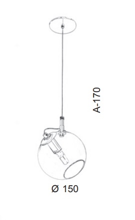 Pendente Old Artisan Esfera Ø150mm 1L G9 Bocal Inclinado PD-5463 