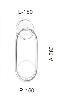 Arandela Old Artisan Pendulo 1L G9 Esfera Ø120mm 160x380mm AR-5442 
