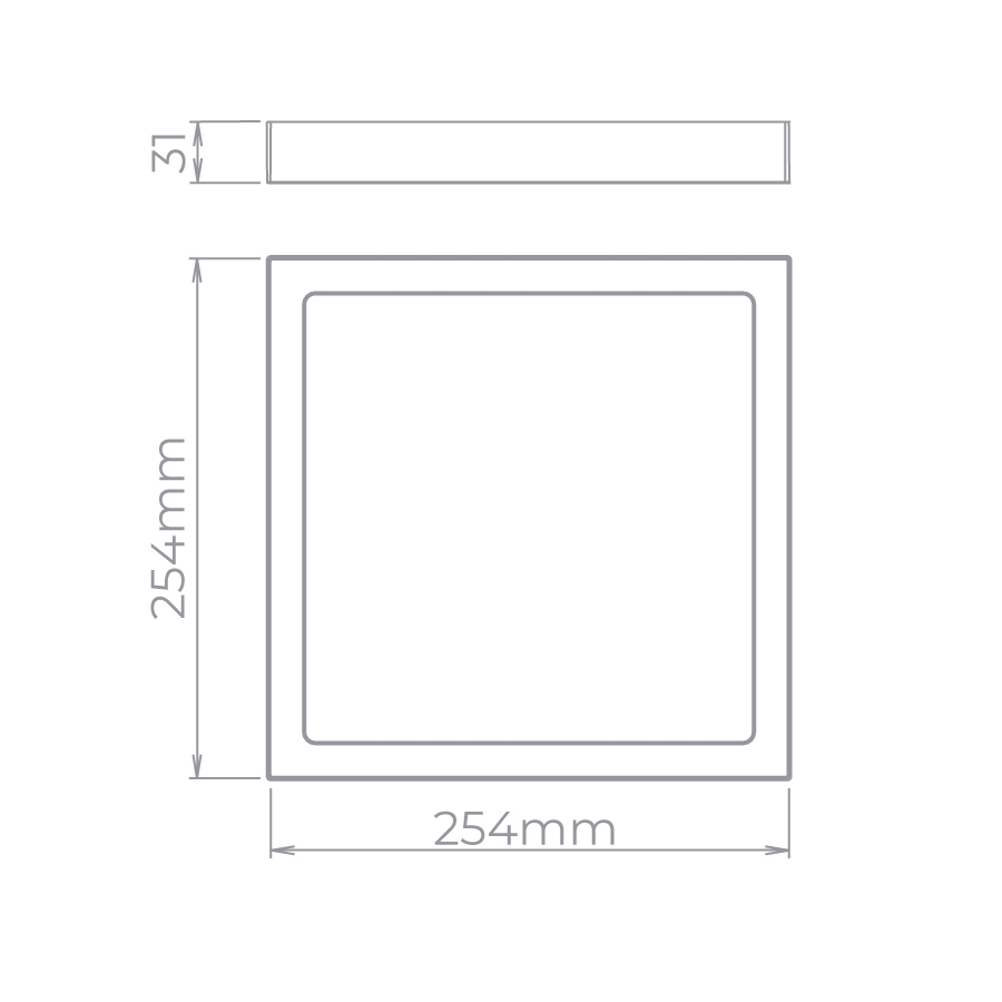Plafon Sobrepor Stella 24 Watts 4000K 120° 245x245mm STH21964Q/40