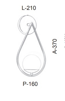 Arandela Old Artisan Gota 1L G9 Esfera Ø120mm AR-5443 