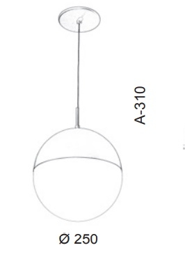 Pendente Old Artisan Esfera 1L E27 Ø250mm PD-5510 