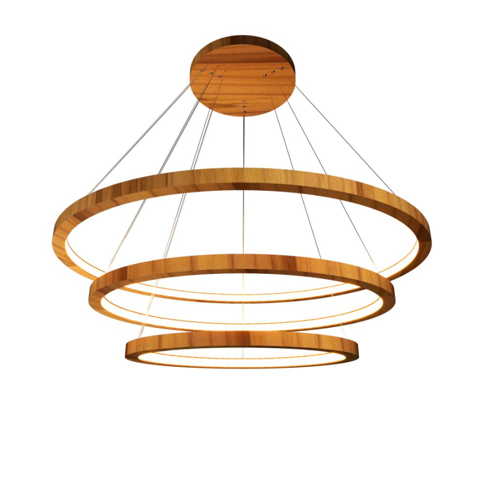 Pendente Accord Anéis Horizontais 76 Watts 2700K Ø800/700/600mm 1414