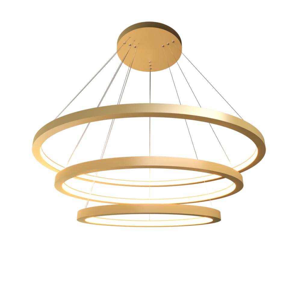 Pendente Accord Anéis Horizontais 76 Watts 2700K Ø800/700/600mm 1414