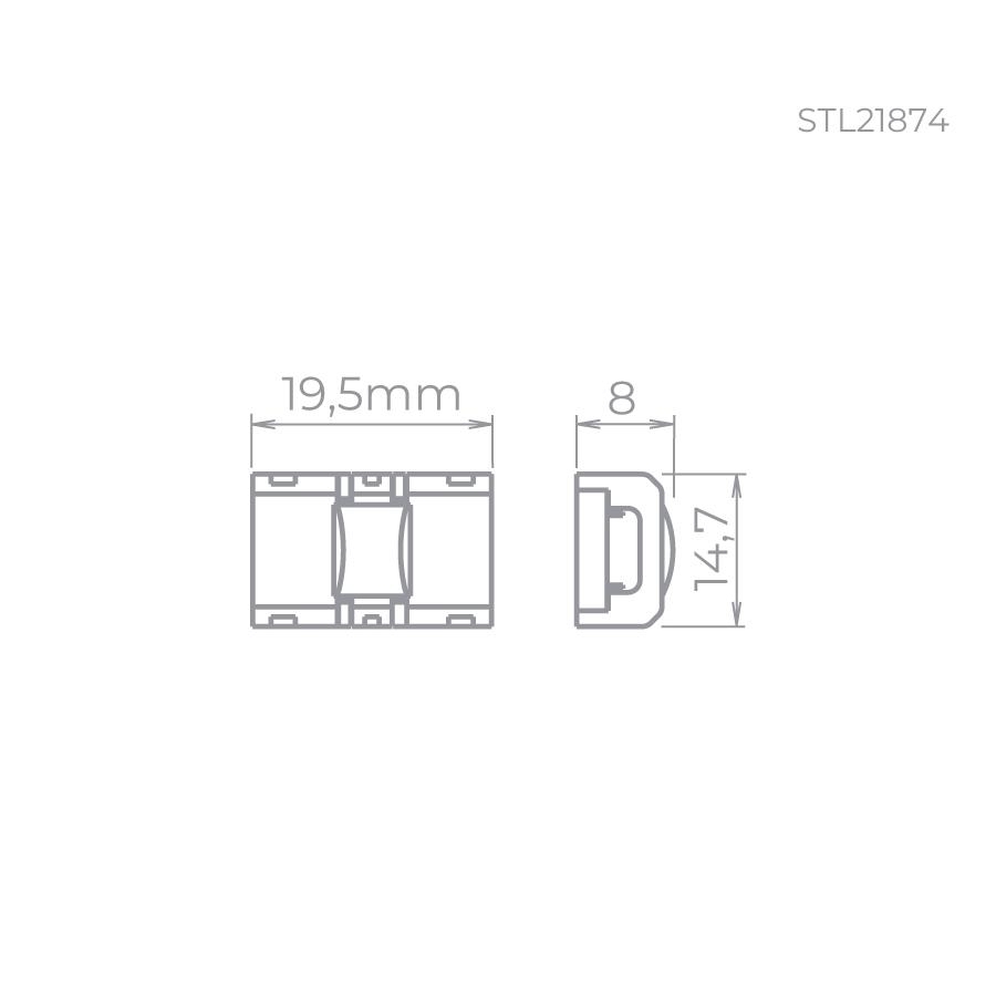 Emenda Stella para Fita Full Led Pro  e All Light 10mm IP20 STL21874 