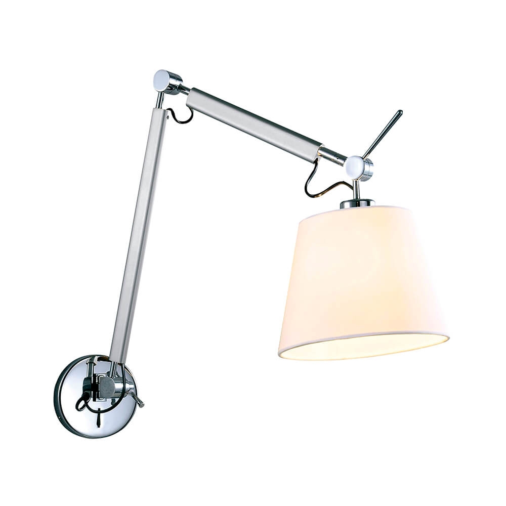 Arandela Casual Light Studioluce Drain Branco e Cromado 1L E27 550x375mm AR977