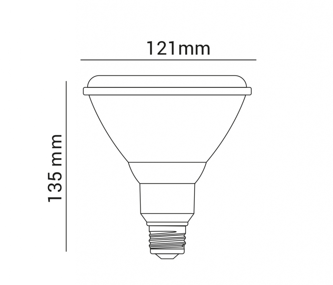 Lâmpada Opus LED PAR38 15 watts IRC95 IP65 3000K 30° Bivolt OPS 85124