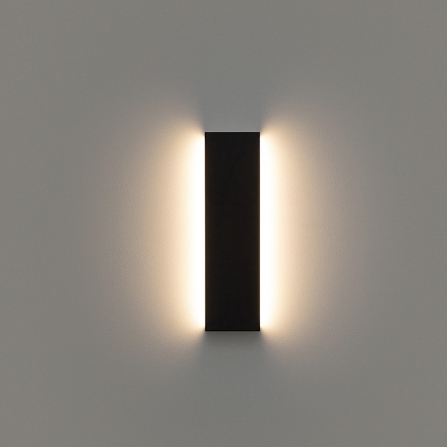 Arandela LED Stella Reflex 42cm 12 Watts 3000K IP65 Bivolt Preto  STH9740PTO/30