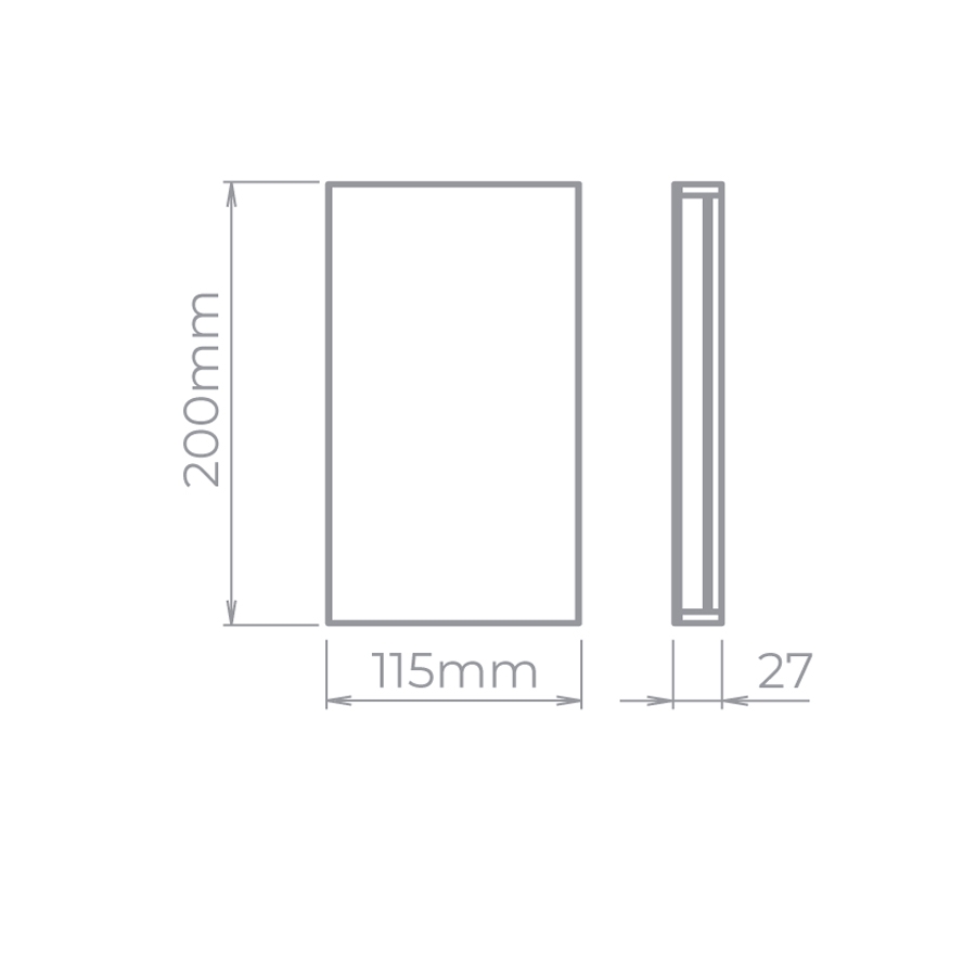 Arandela Stella Reflex Branca 20cm 6 Watts 3000K IP65 STH21740BR/30