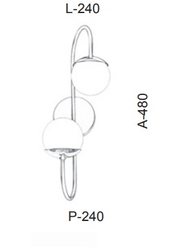 Arandela Old Artisan 2L G9 Esfera Ø120mm 480mm  AR-5439 