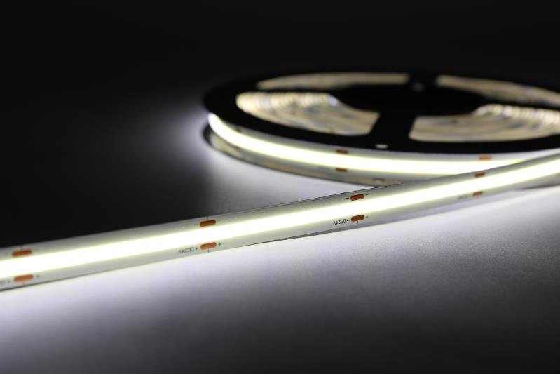 Fita de Led Nordecor 12V Cob 512 Leds/mt 12w/mt IP20 4000K 8mm (Rolo 5 metros) 7055