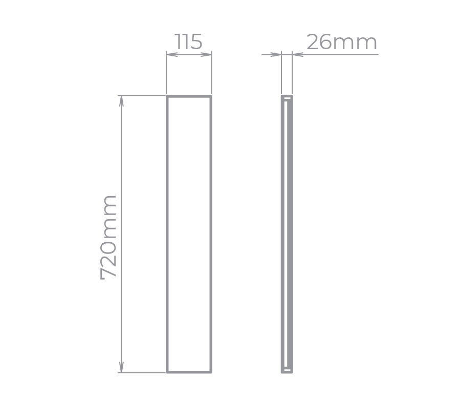 Arandela Stella Reflex Branco 72cm 20 Watts 2700K IP65 Bivolt STH9741BR/27
