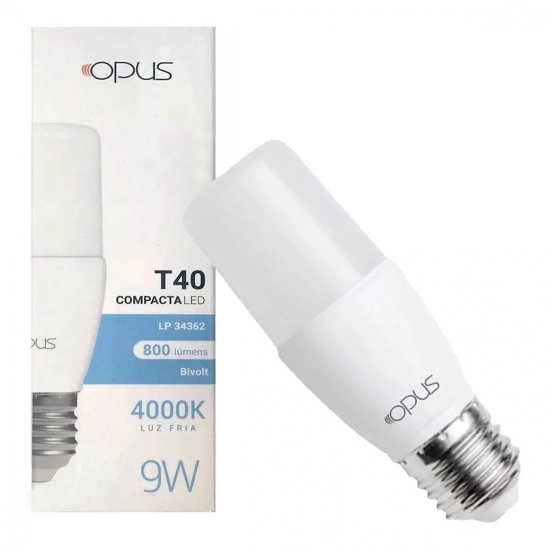 Lâmpada Opus T40 4000K 8 watts E27 Ø41x118mm OPS 34362