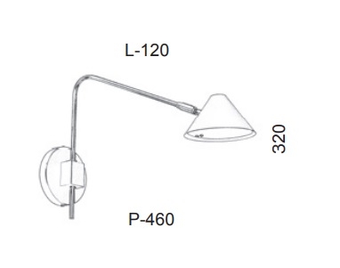 Arandela Old Artisan Articulada 5,5 watts 2700K 120x460x320mm AR-5447 