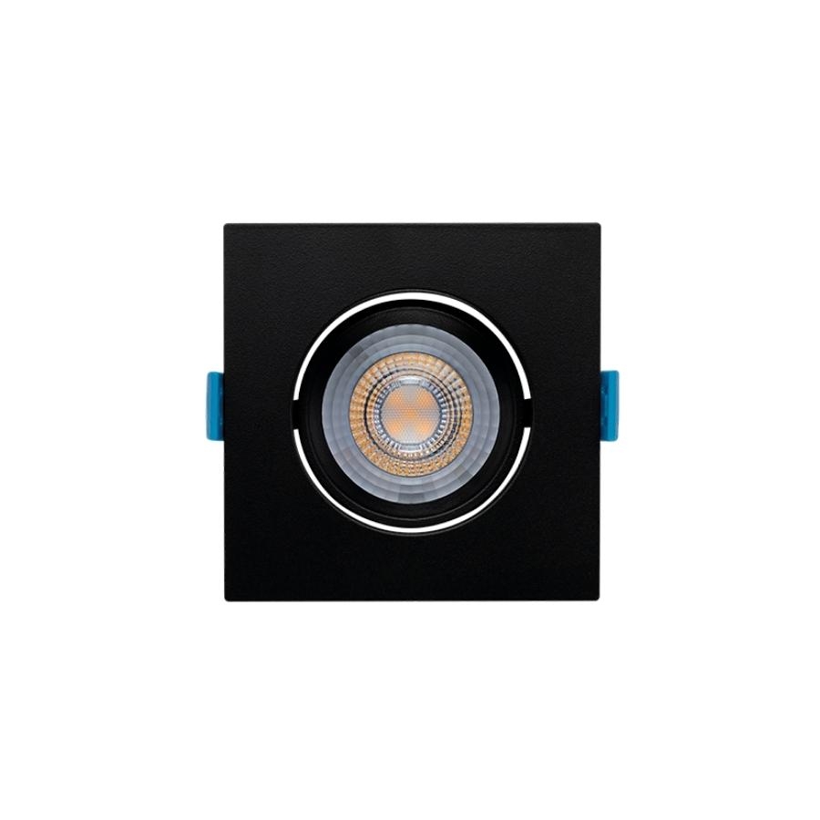 Spot Embutir Stella Easy MR16 EVO Recuado 4,5 Watts 3000K 95x95mm Preto STH21920PTO/30 