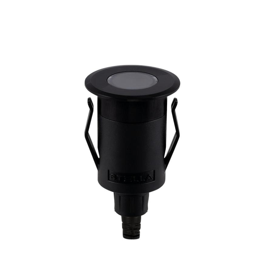 Balizador Solo Stella Way UP Recuado 1 Watt 3000K IP67 Bivolt Grade Antiofuscante Ø41x73mm Preto STL21712PTO/30