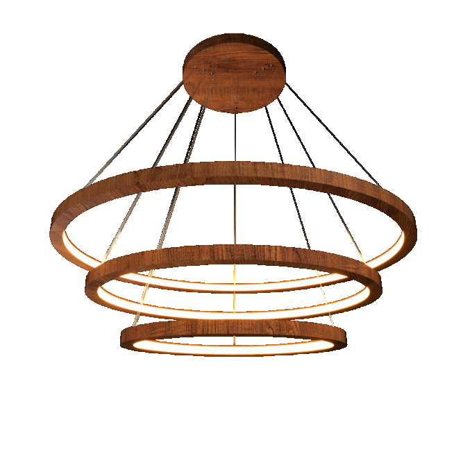 Pendente Accord Anéis Horizontais 76 Watts 2700K Ø800/700/600mm 1414