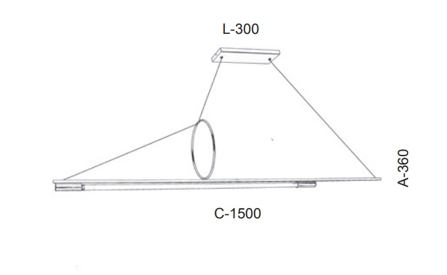 Pendente Old Artisan 1L Tuboled 20 watts 1500mm PD-5530  