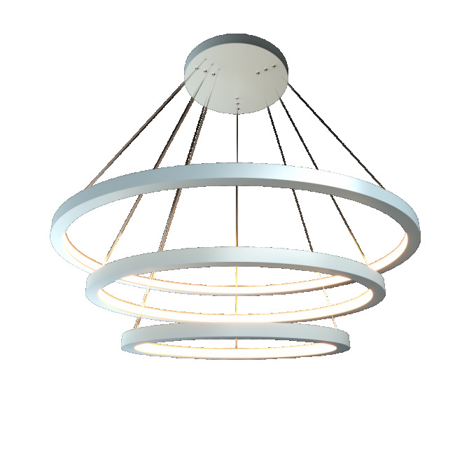 Pendente Accord Anéis Horizontais 76 Watts 2700K Ø800/700/600mm 1414