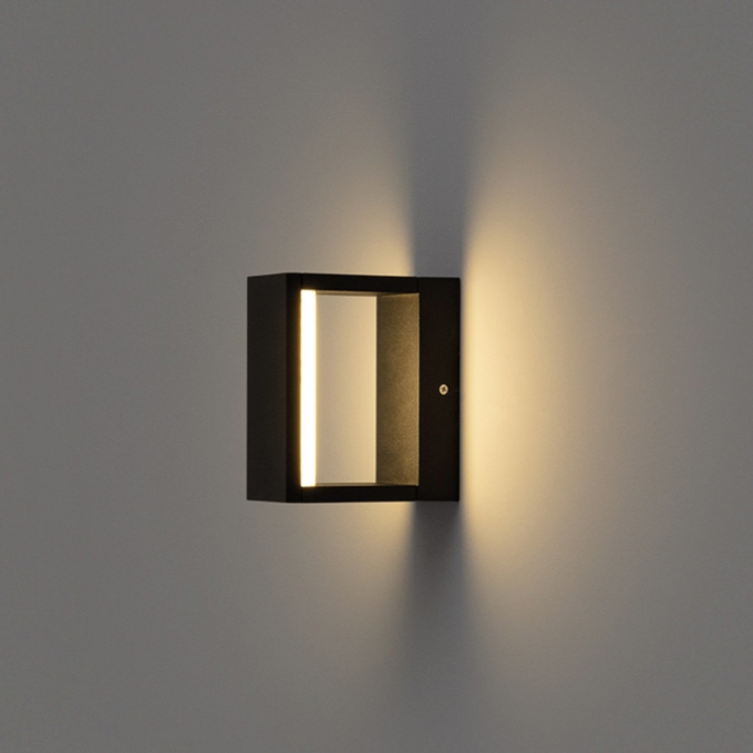 Arandela LED Stella Recognizer 15cm 7 Watts 3000K IP65 Bivolt Preto STH9726/30