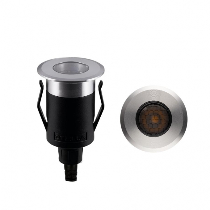 Balizador Solo Stella Way UP Recuado 1 Watt 3000K IP67 Bivolt Grade Antiofuscante Ø41x73mm Alumínio STL21712PTO/30