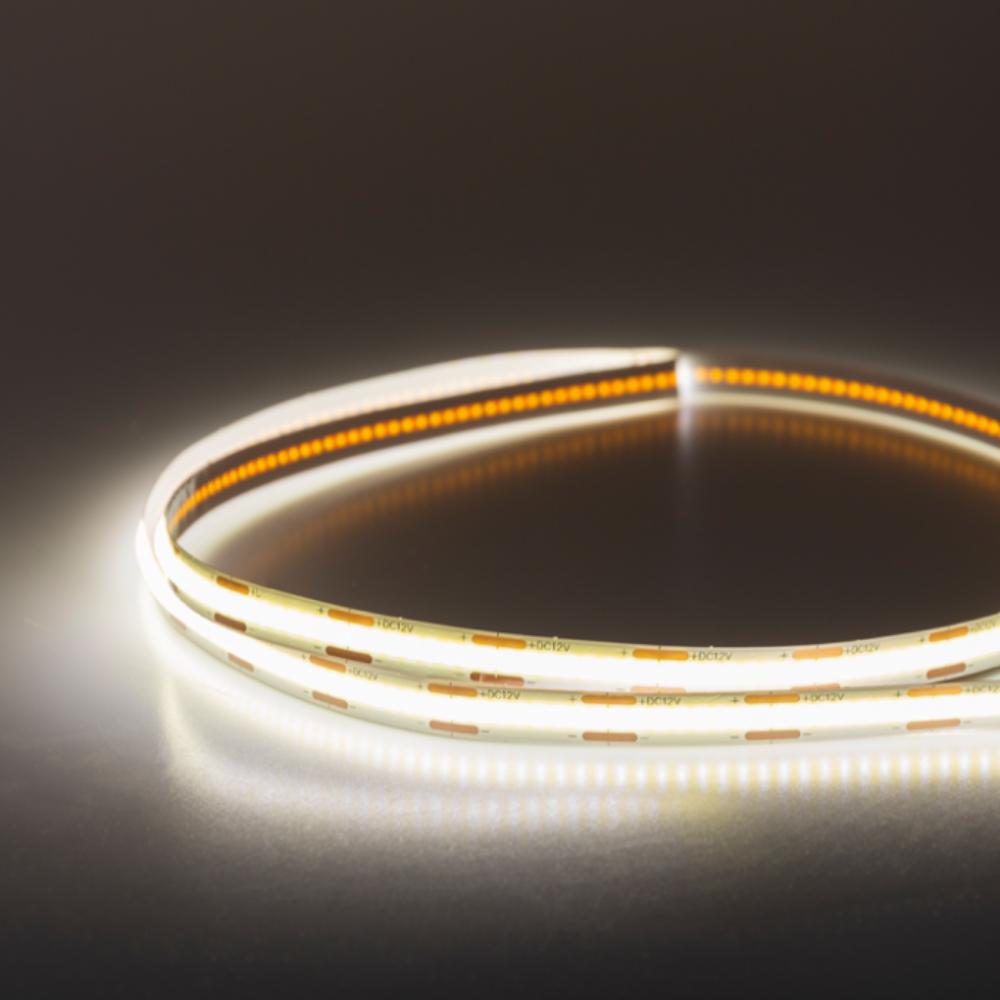 Fita de Led Nordecor 12V Cob 512 Leds/mt 12w/mt IP20 4000K 8mm (Rolo 5 metros) 7055