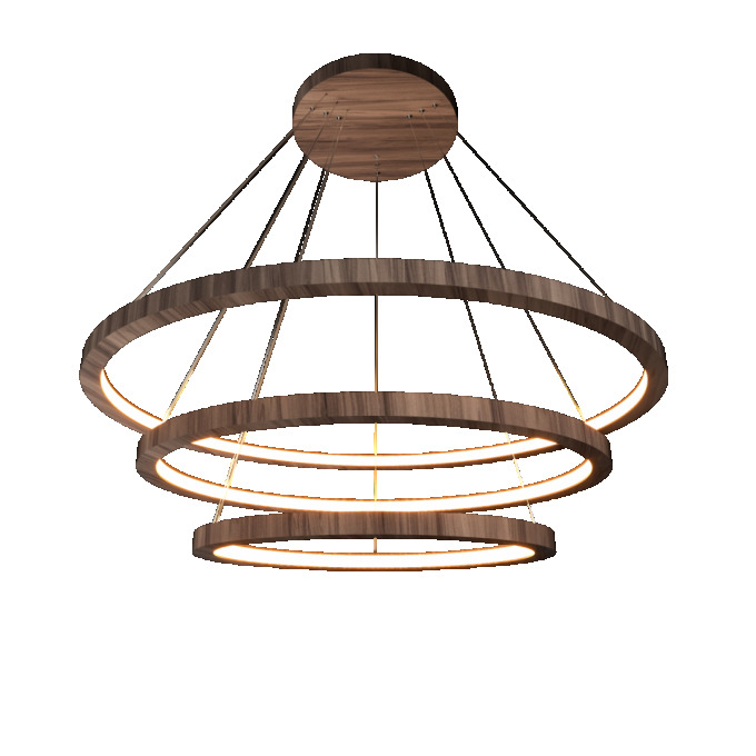 Pendente Accord Anéis Horizontais 76 Watts 2700K Ø800/700/600mm 1414