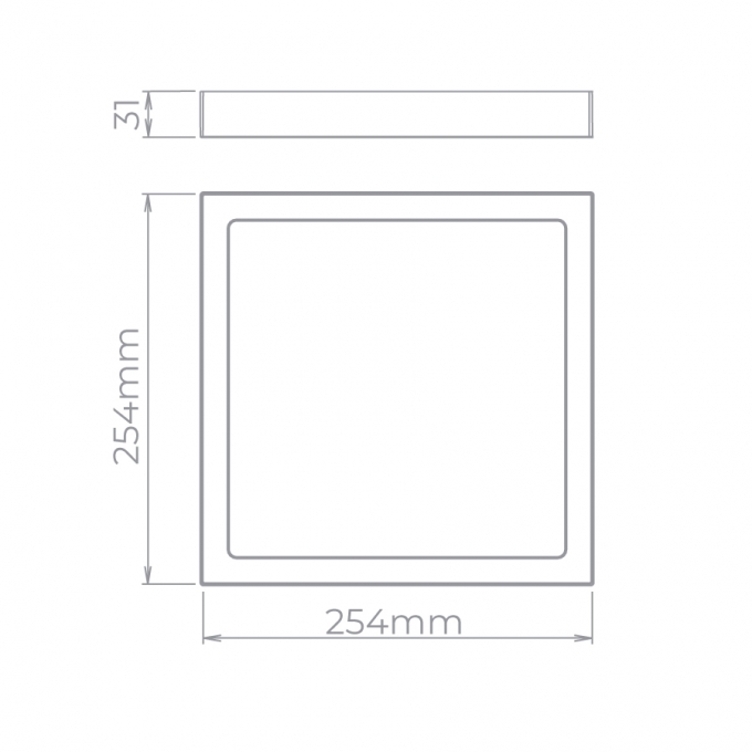 Plafon Sobrepor Stella 24 Watts 4000K 120° 245x245mm STH21964Q/40